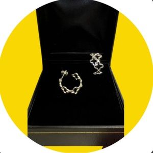 925 Silver Hoop Earrings NWOT